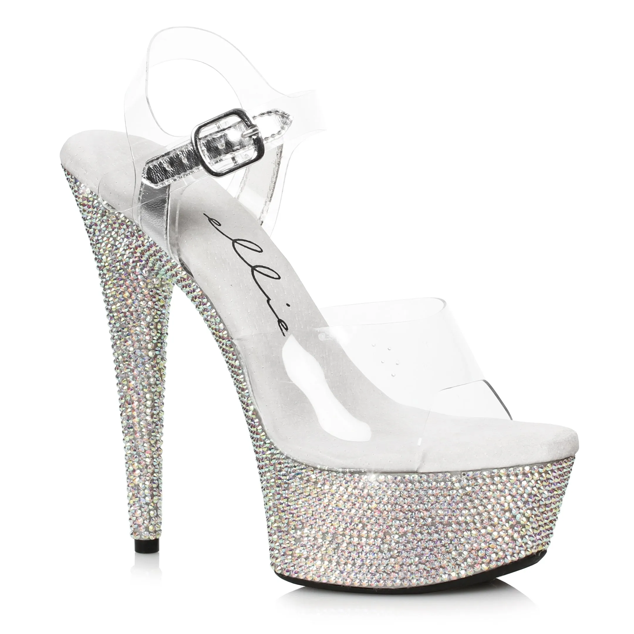 609-MAXINE 6" RHONESTONE PLATFORM SANDAL