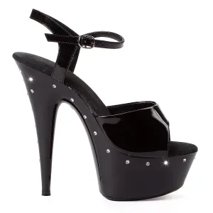 609-SPARKY 6" Heel W/ Rhinestones On Platform.