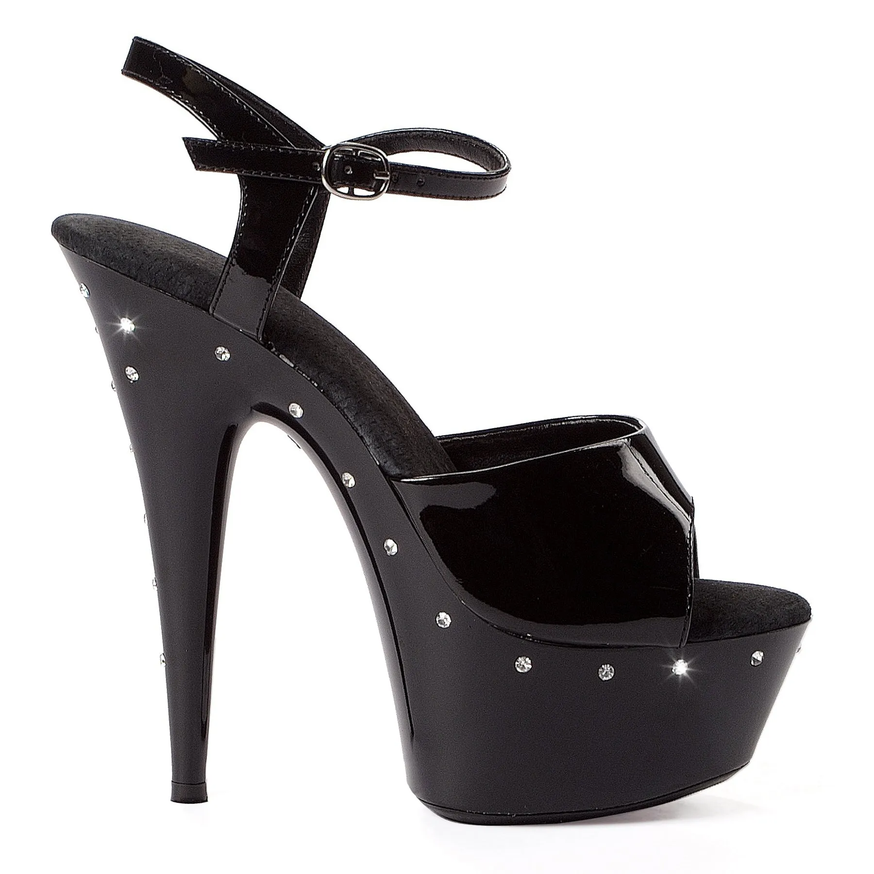 609-SPARKY 6" Heel W/ Rhinestones On Platform.