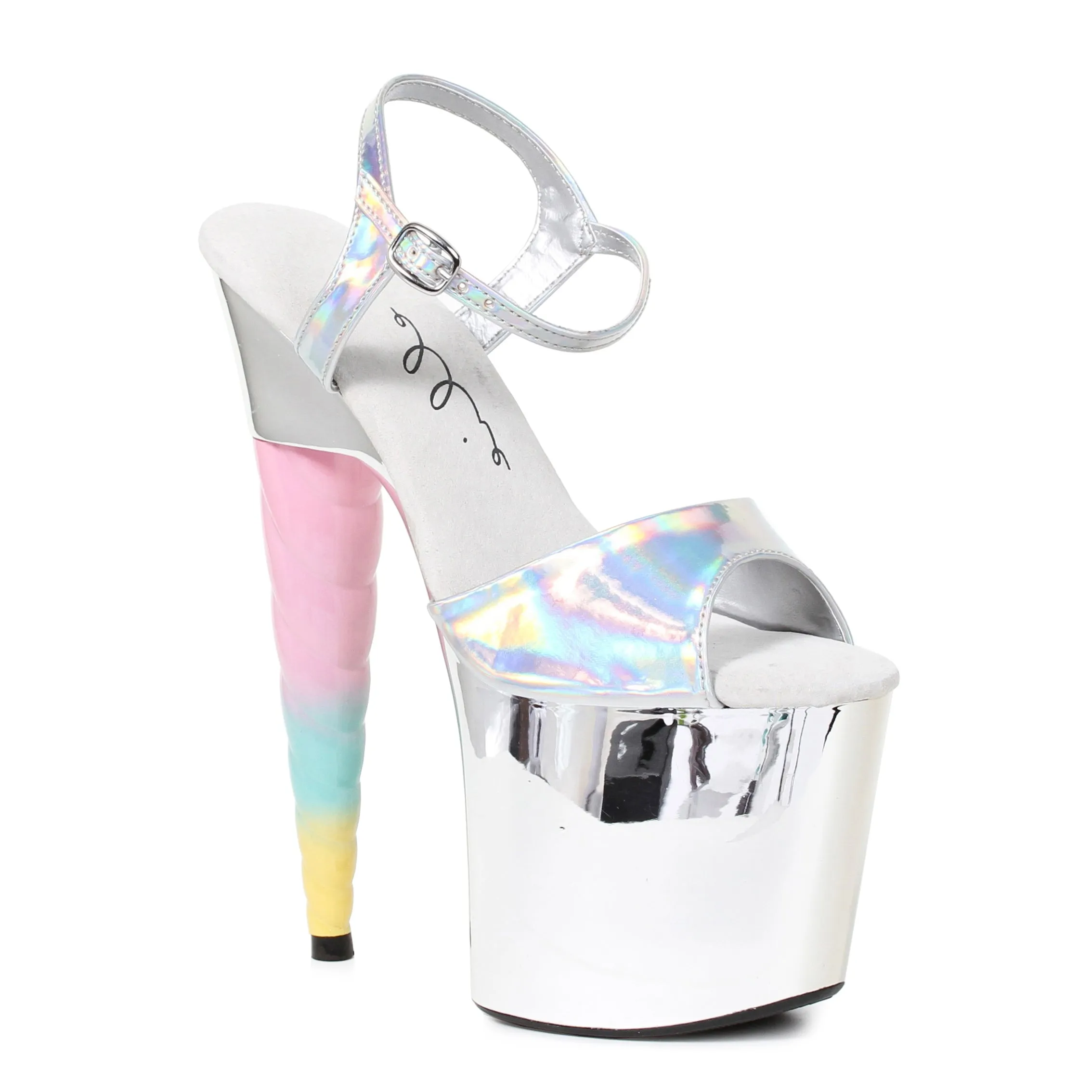 777-GIDDY 7" Unicorn Heel Platform Sandal