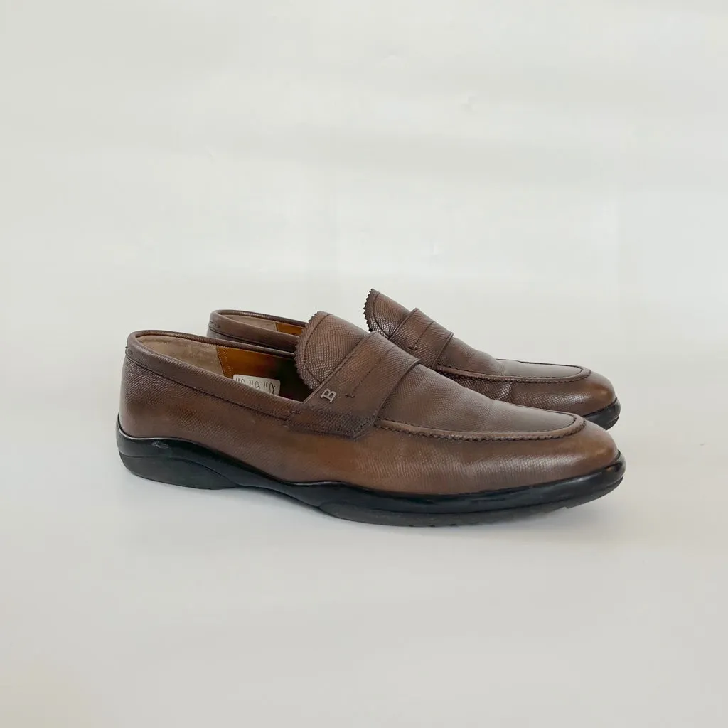 Bally Brown Penny Loafers, US 11