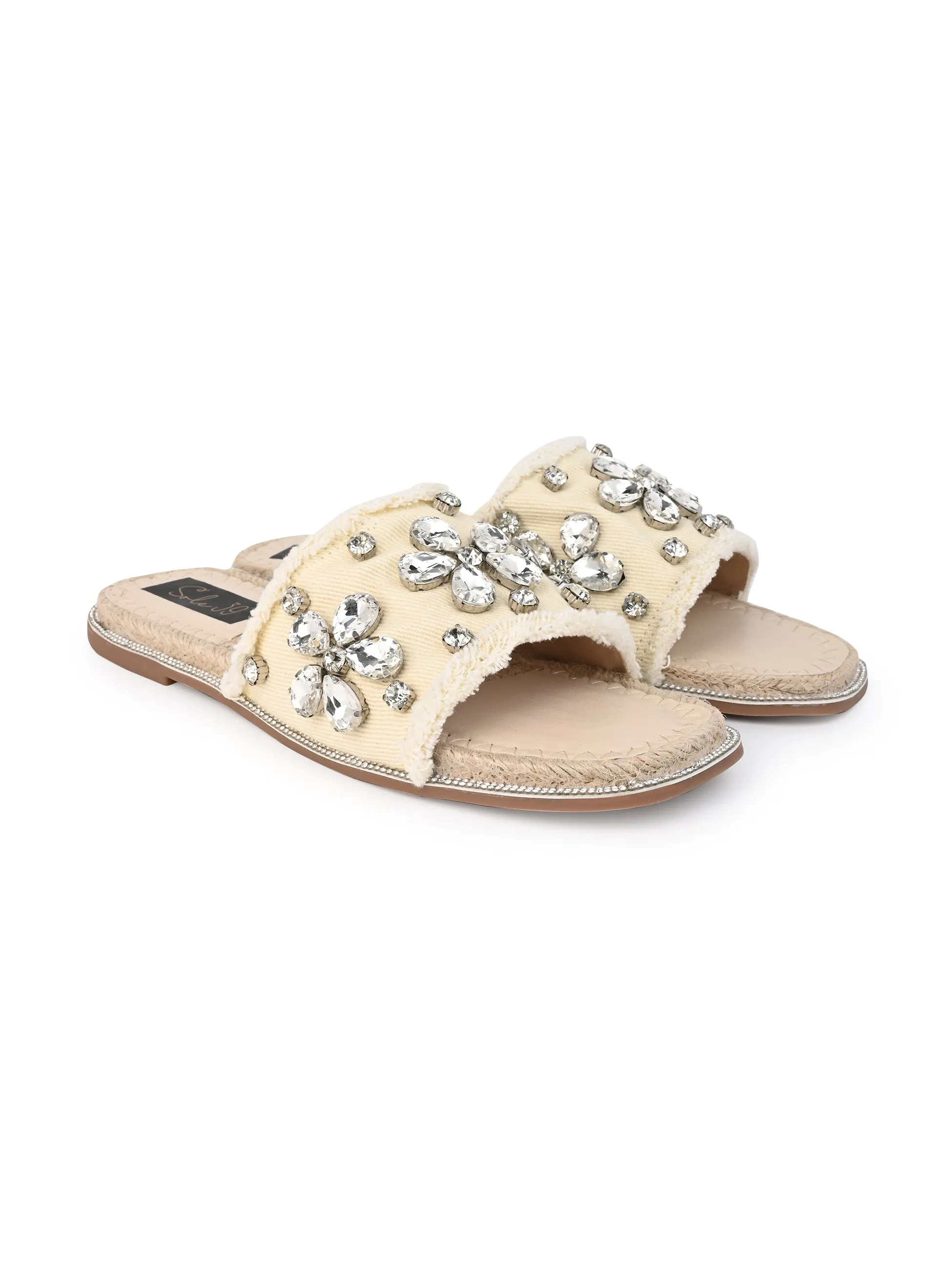 Beige Slide espadrilles