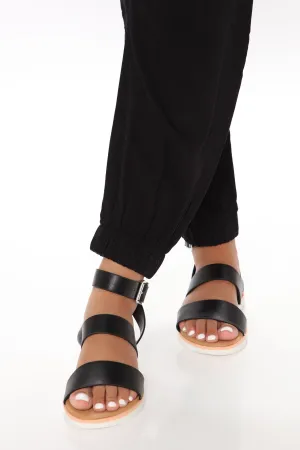 Better Recognize Strappy Sandals - Black
