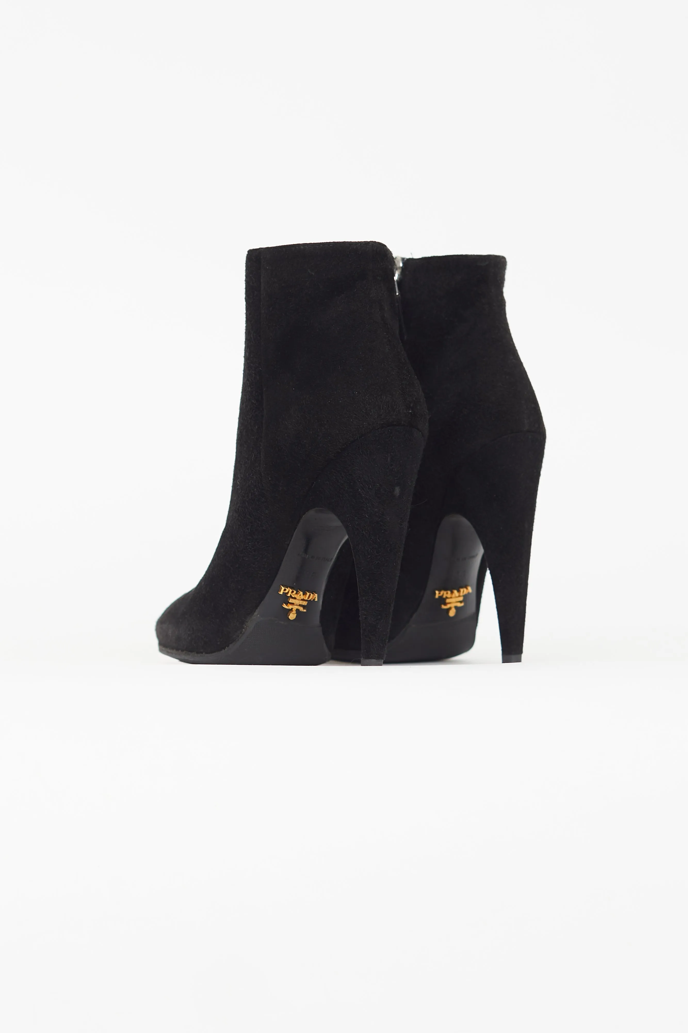 Black Suede Pointed Toe Boot