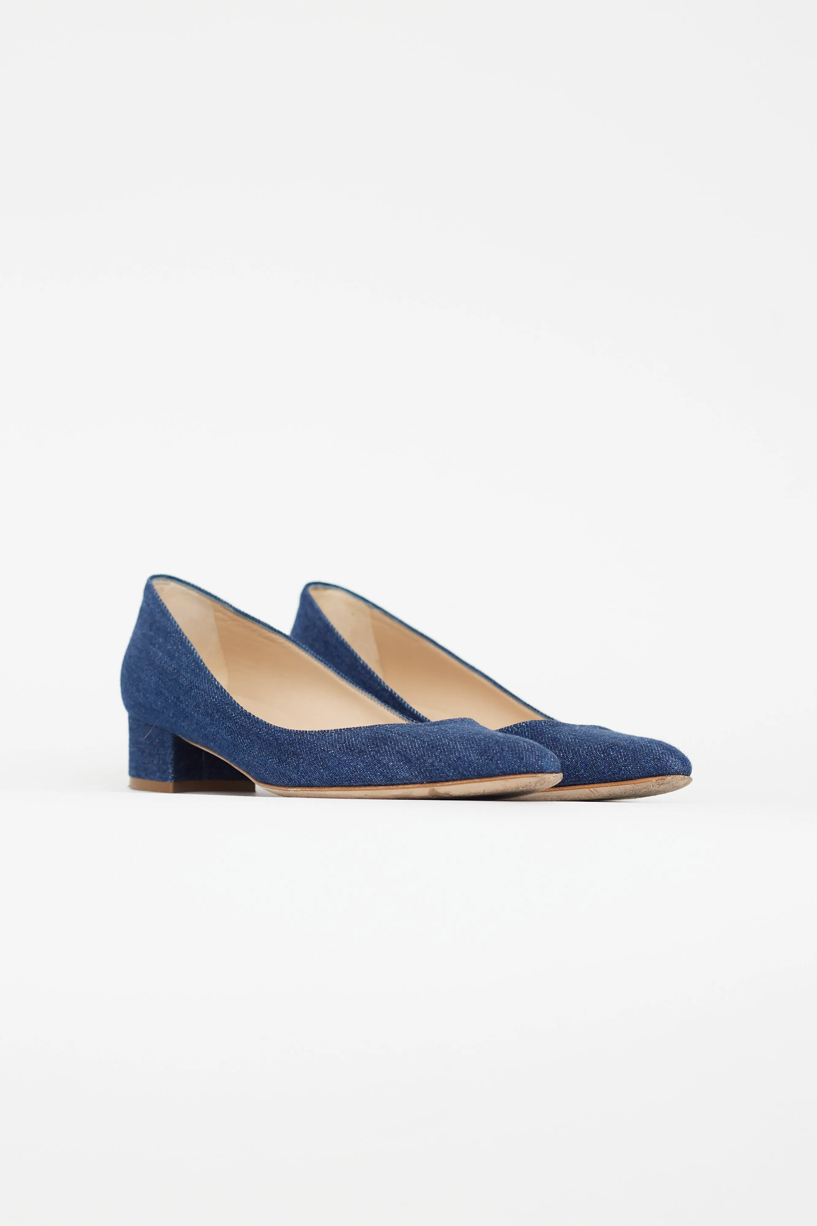 Blue Denim Pointed Toe Pump