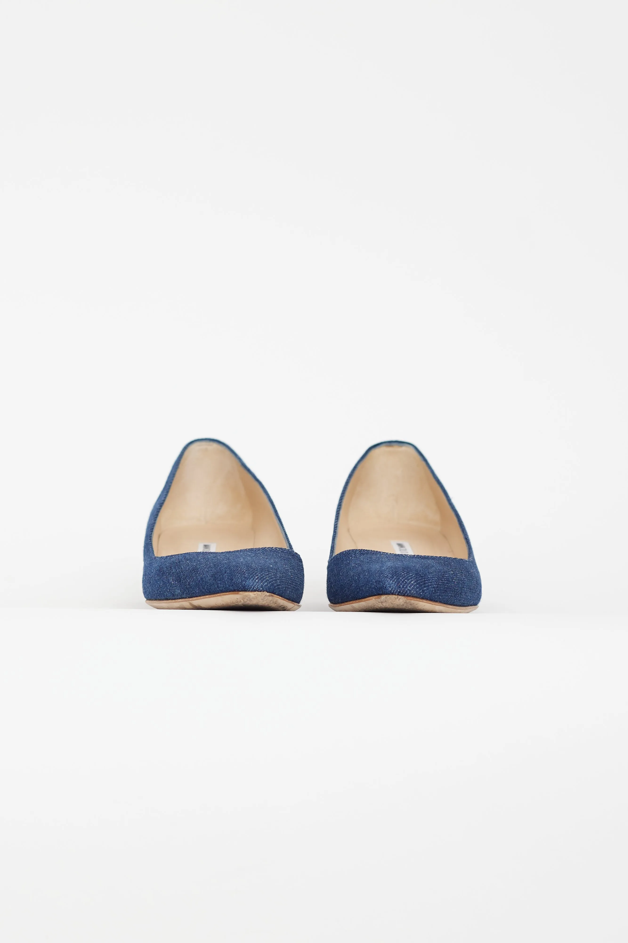 Blue Denim Pointed Toe Pump