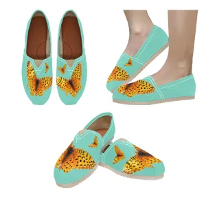 Espadrilles Canvas Butterflies Turquoise Green