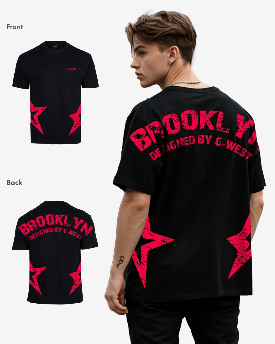 G West Oversized Brooklyn Arch Logo Tee