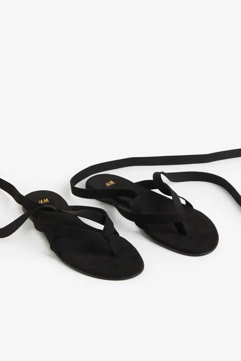 H&M strappy sandals, black