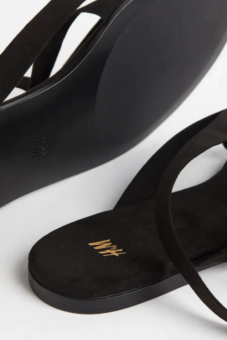 H&M strappy sandals, black