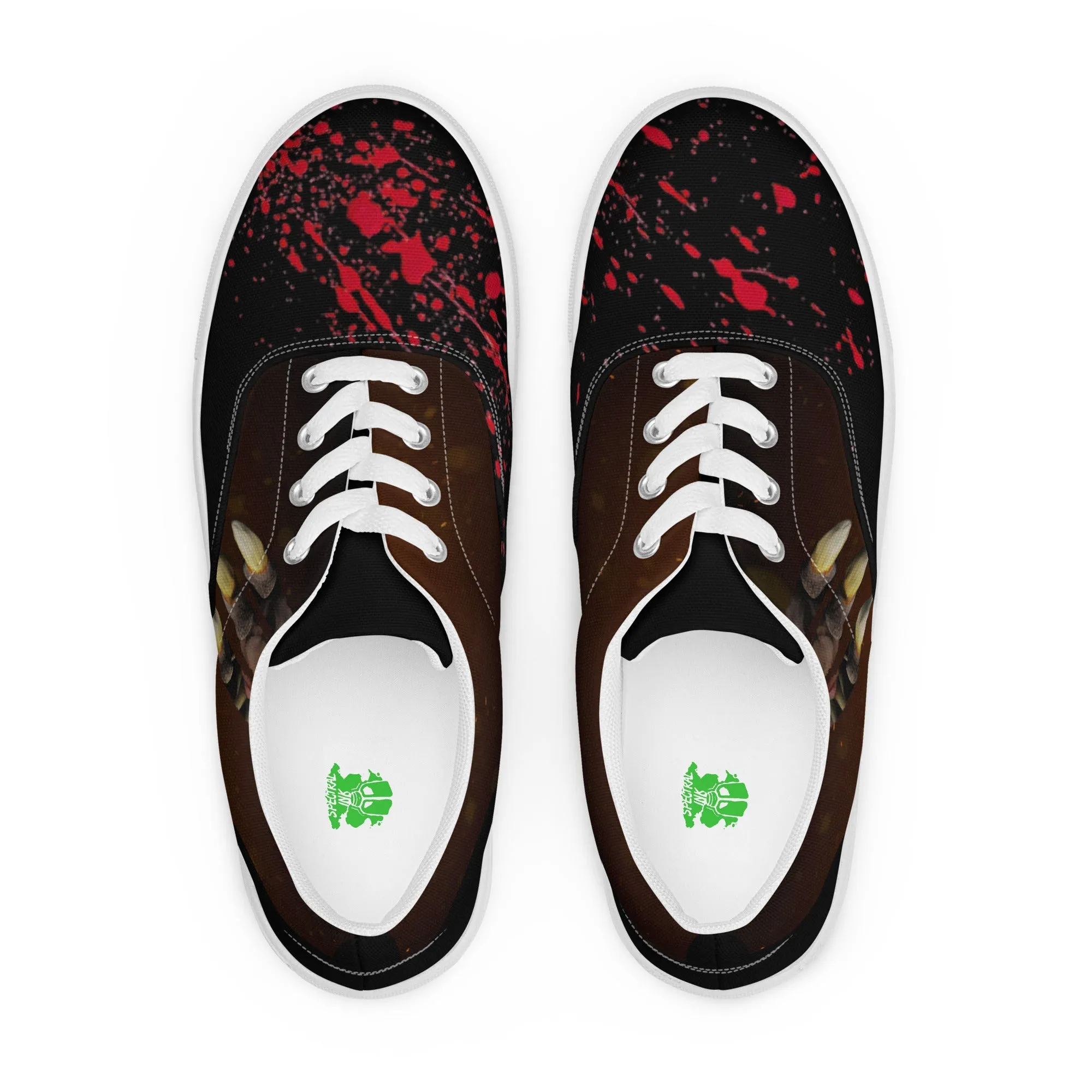 Men's Lace-Up Canvas Shoes | Dog Monster Attack