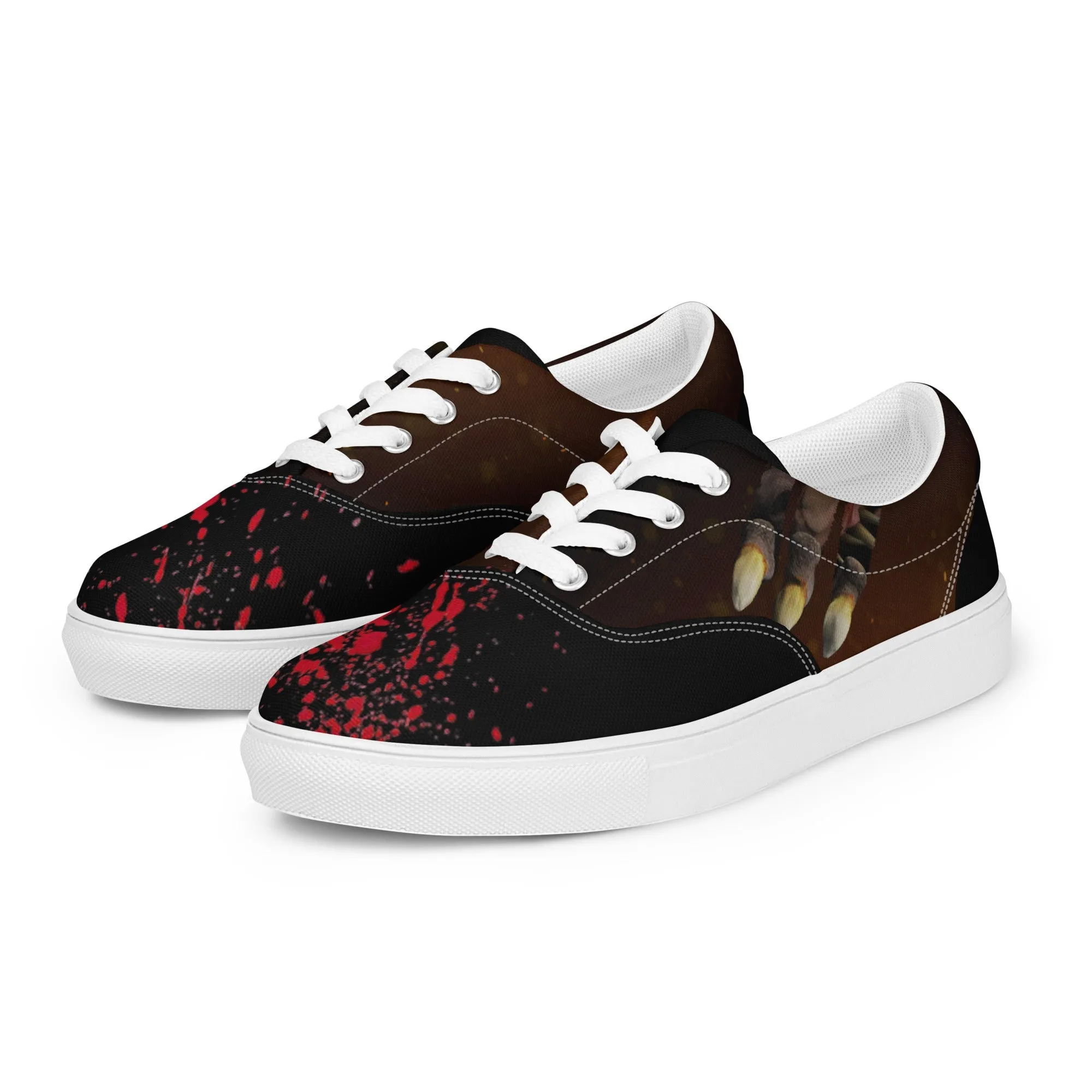 Men's Lace-Up Canvas Shoes | Dog Monster Attack
