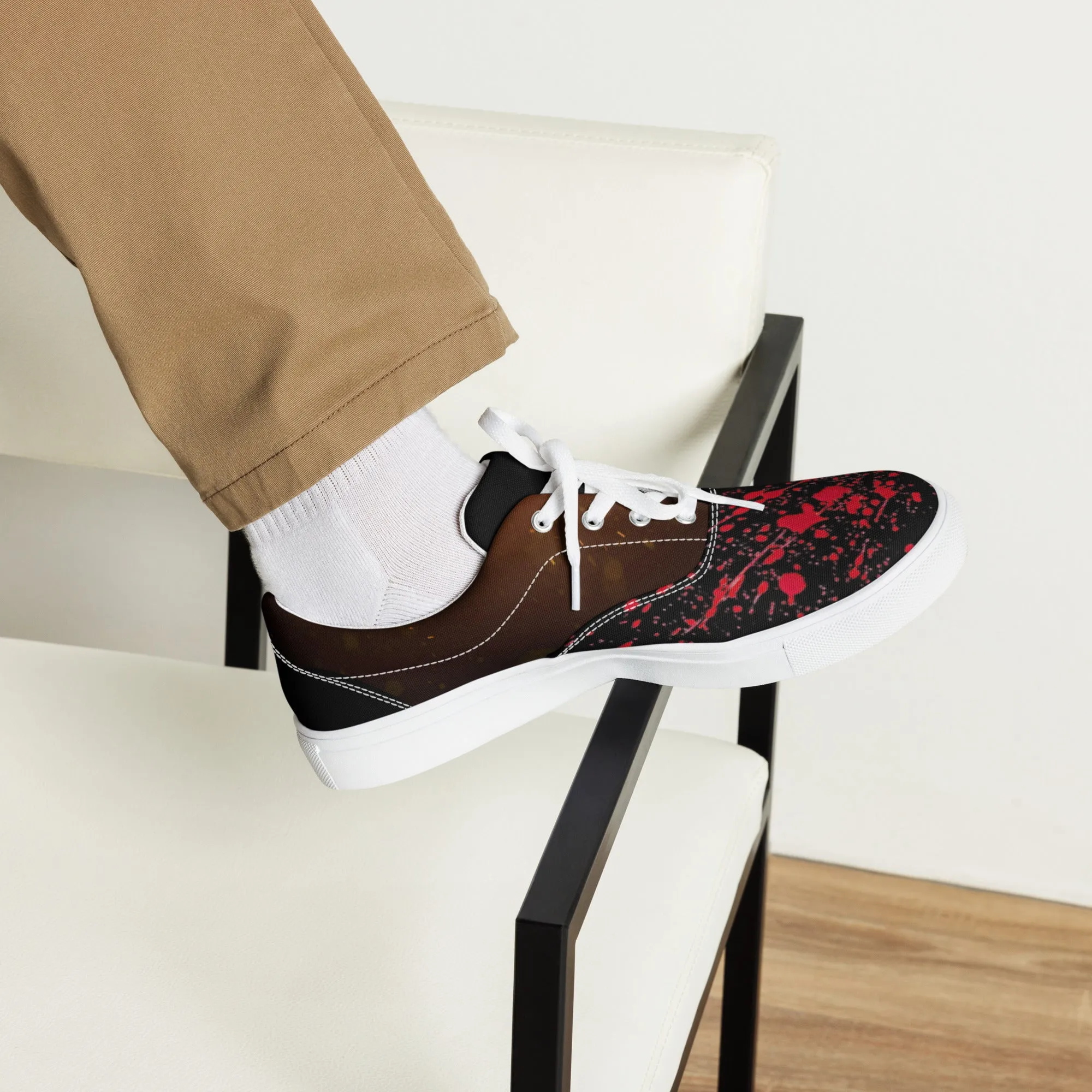 Men's Lace-Up Canvas Shoes | Dog Monster Attack