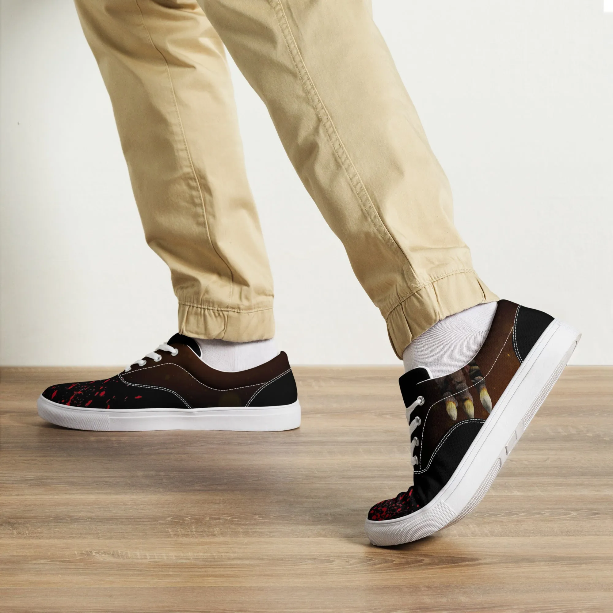 Men's Lace-Up Canvas Shoes | Dog Monster Attack
