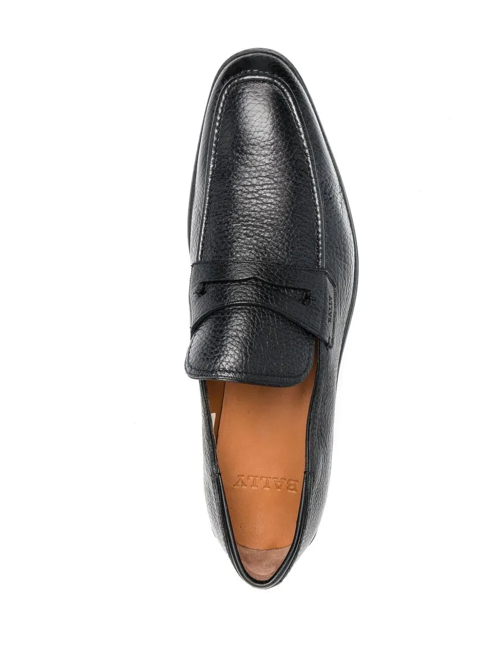 NEW Bally Relon Men's 6225652 Black Grained Leather Loafers US 10 MSRP $550