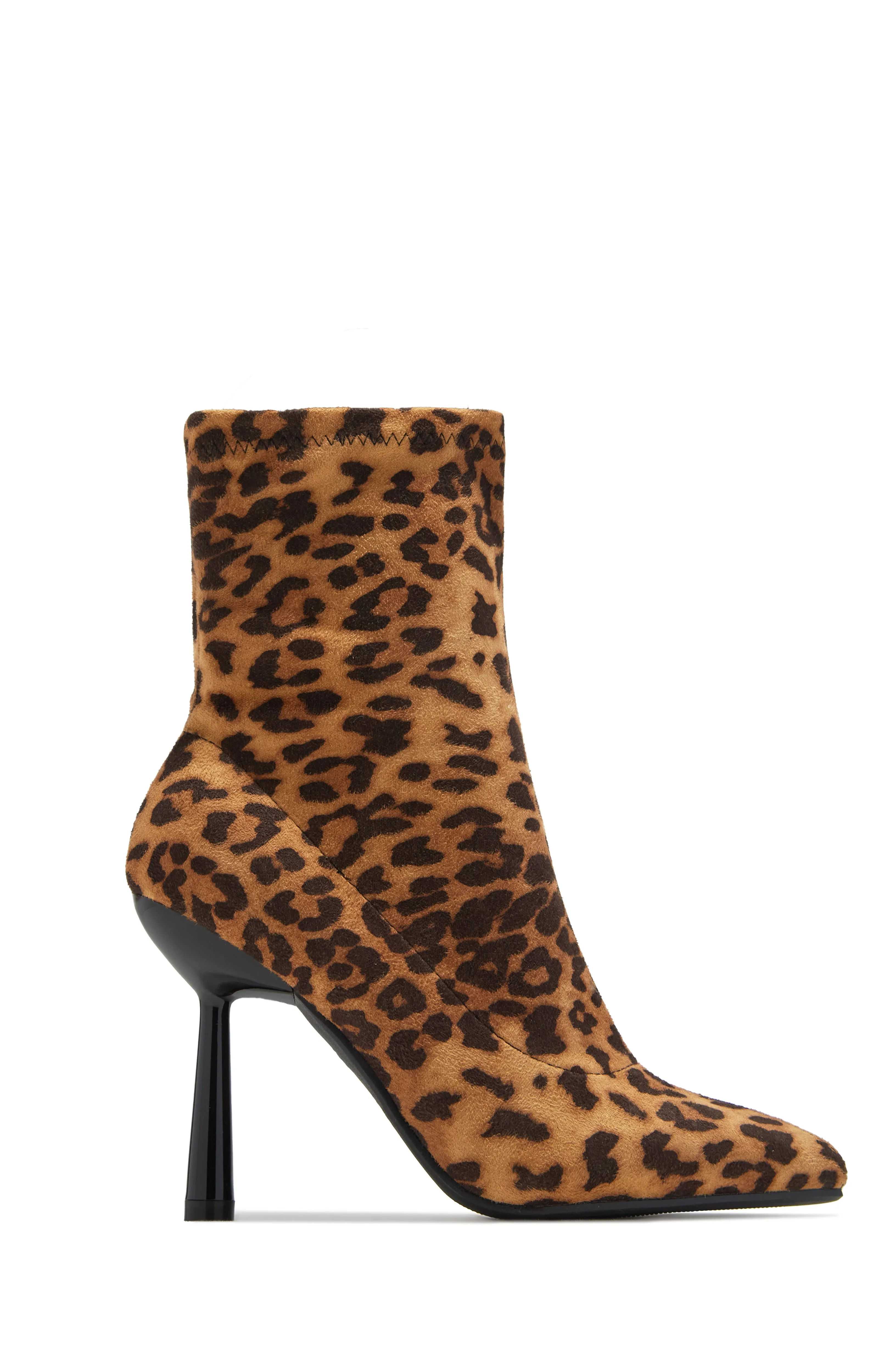 Trin Pointed Toe Ankle Boots - Leopard