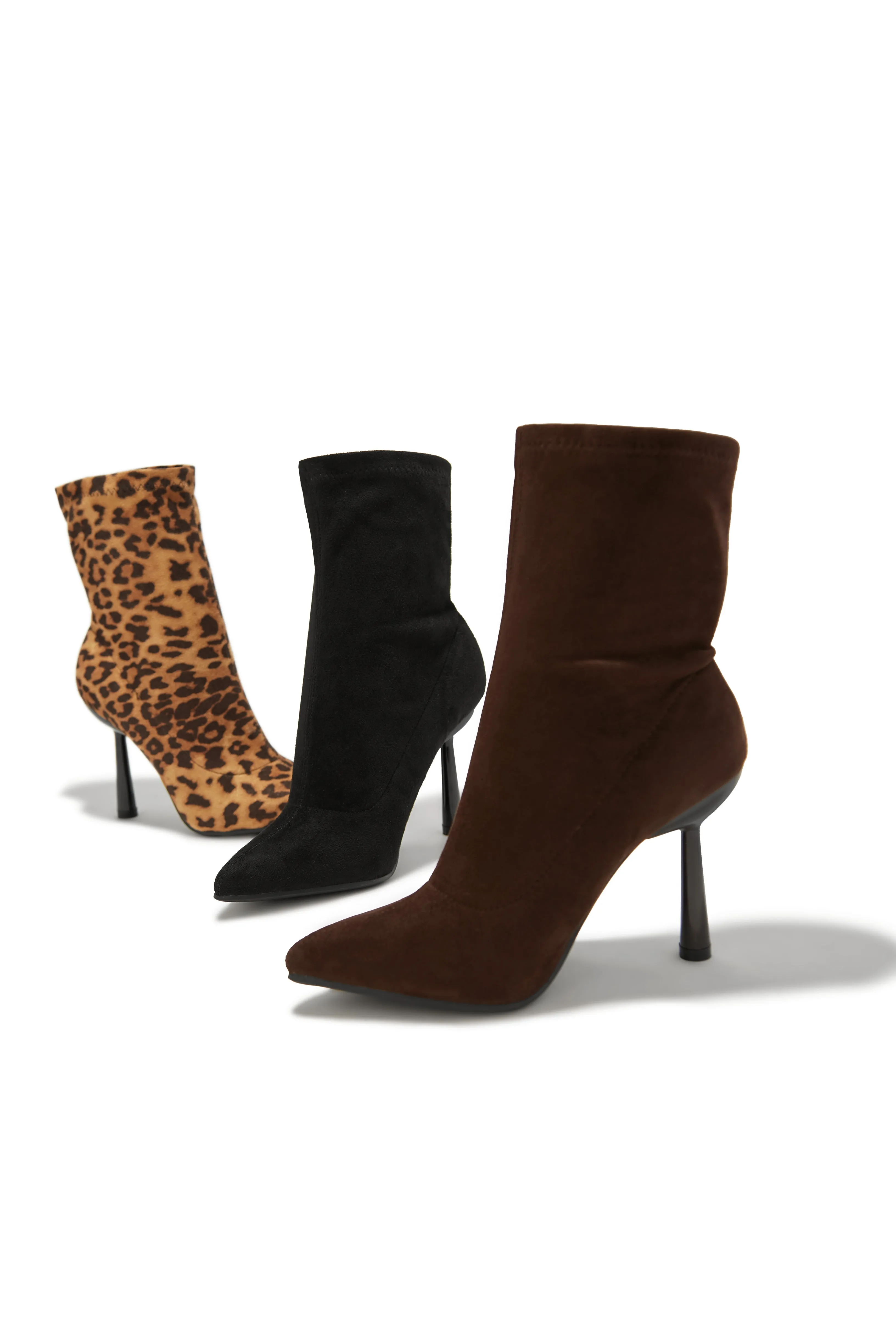 Trin Pointed Toe Ankle Boots - Leopard