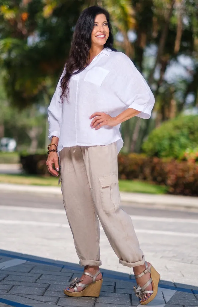 Trish Linen Cargo Pant (PL183) - FINAL SALE