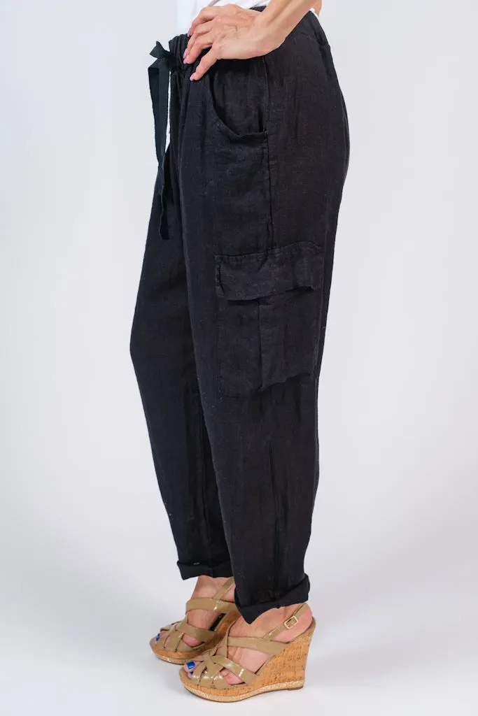 Trish Linen Cargo Pant (PL183) - FINAL SALE