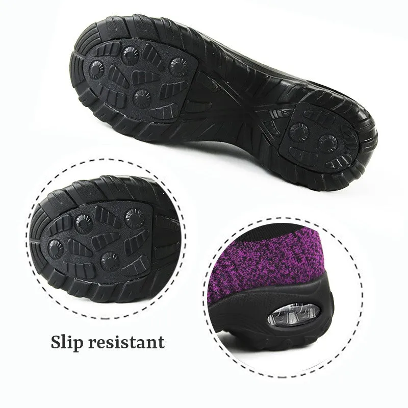 Women's linen fabric breathable slip resistant vintage joker sneakers